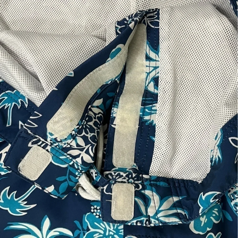 J.Crew Factory men’s Flex Swimwear pineapple print board shorts, size 38.